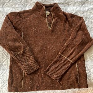 Brown 1/4 zip sweater